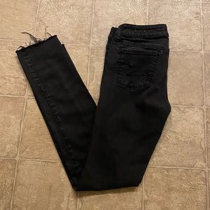 American Eagle black skinny jeans, size 4